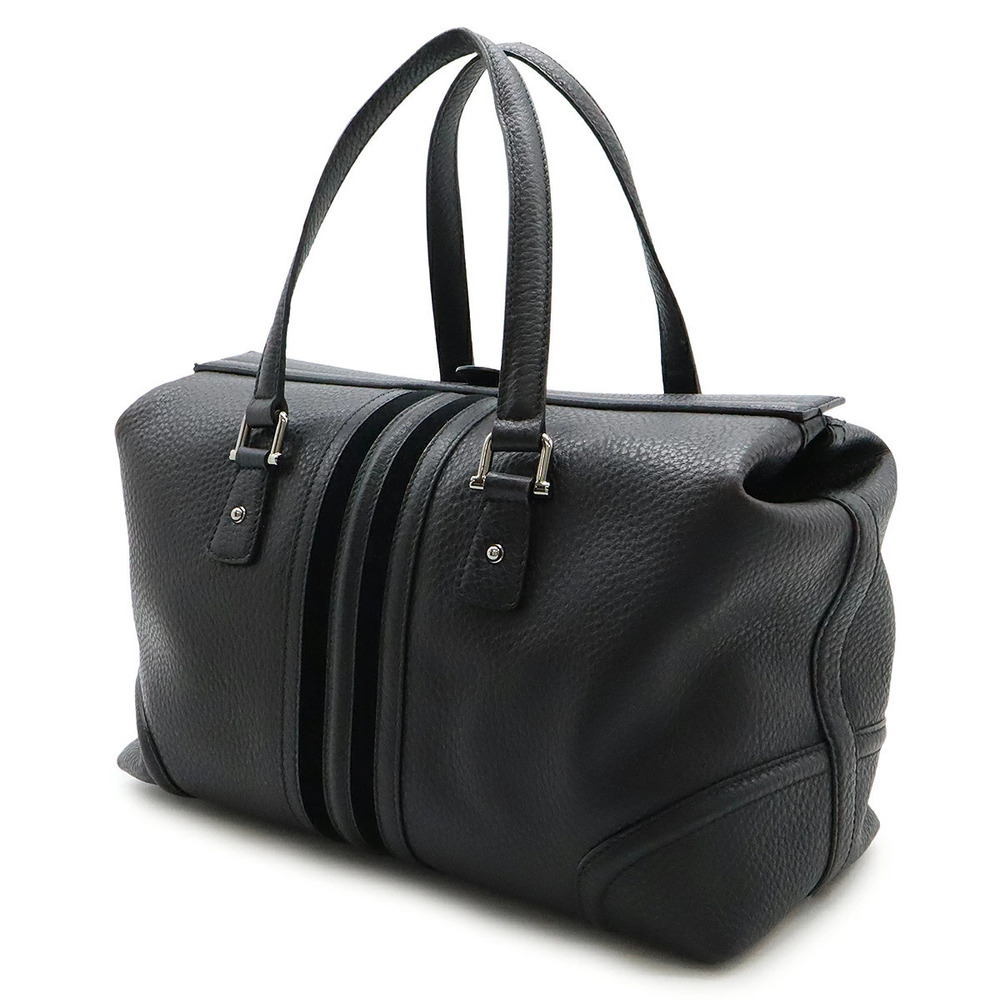 Gucci Boston Black Bag Suede Leather Handbag Sherry Black